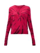 Matchesfashion.com The Elder Statesman - Tie-dyed Cashmere Sweater - Womens - Pink