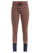 Matchesfashion.com The Upside - Turkish Tile Print Performance Leggings - Womens - Burgundy Print