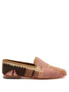 Matchesfashion.com Artemis Design Shoes - Kilim Geometric Loafers - Mens - Multi