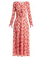 Borgo De Nor Sonia Floral-print Crepe Midi Dress