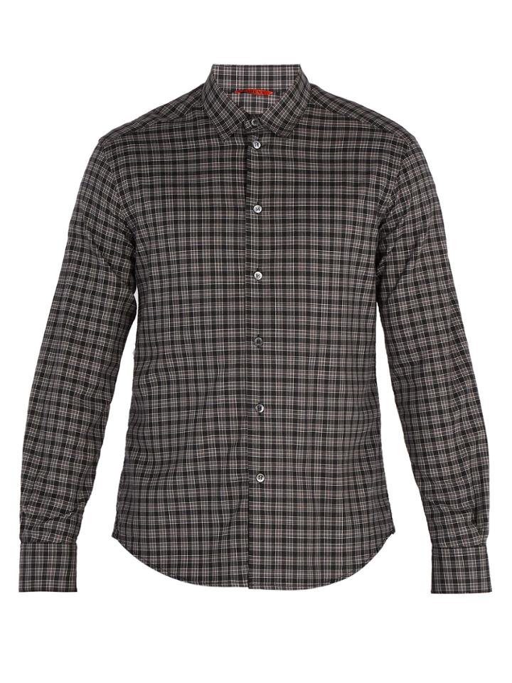 Barena Venezia Point-collar Checked Cotton Shirt