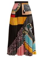 Matchesfashion.com Mary Katrantzou - Bauhaus Print Pleated Crepe Skirt - Womens - Multi