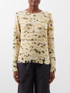 Proenza Schouler - Tie-dyed Cotton-jersey Long-sleeved T-shirt - Womens - Yellow Multi