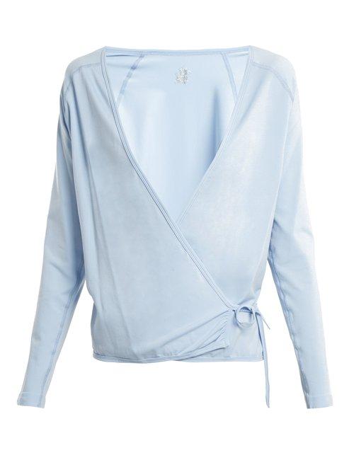 Matchesfashion.com Pepper & Mayne - Seamless Wrap Top - Womens - Light Blue