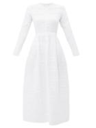 Matchesfashion.com Sir - Elke Broderie Anglaise Cotton Dress - Womens - Ivory