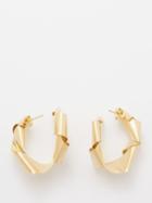 Completedworks - Twist Recycled 14kt Gold-vermeil Hoop Earrings - Womens - Yellow Gold