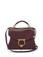 Matchesfashion.com Salvatore Ferragamo - Gancini Top Handle Leather Bag - Womens - Burgundy