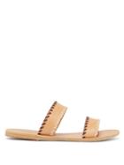 Matchesfashion.com Ancient Greek Sandals - Melia Whipstitched Leather Slides - Womens - Tan