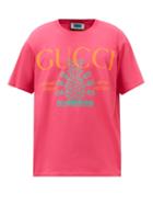 Gucci - Pineapple-logo Cotton-jersey T-shirt - Mens - Pink