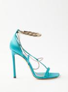 Jimmy Choo - Oriana 110 Satin Sandals - Womens - Blue