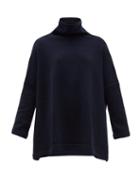 Matchesfashion.com Connolly - Roll Neck Cashmere Sweater - Womens - Navy