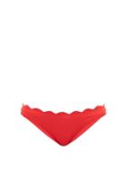 Matchesfashion.com Marysia - Santa Barbara Scalloped-edge Bikini Briefs - Womens - Red