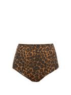 Matchesfashion.com Fisch - Gouverneur High-waist Leopard-print Bikini Briefs - Womens - Leopard