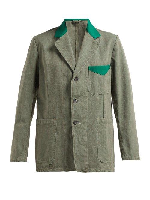Matchesfashion.com Myar - Sej7a Cotton Twill Fatigue Jacket - Womens - Green