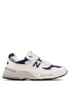 New Balance - Made In Usa 992 Suede And Mesh Trainers - Womens - White Navy