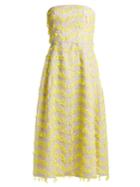 Carolina Herrera Embroidered Semi-sheer Organza Dress