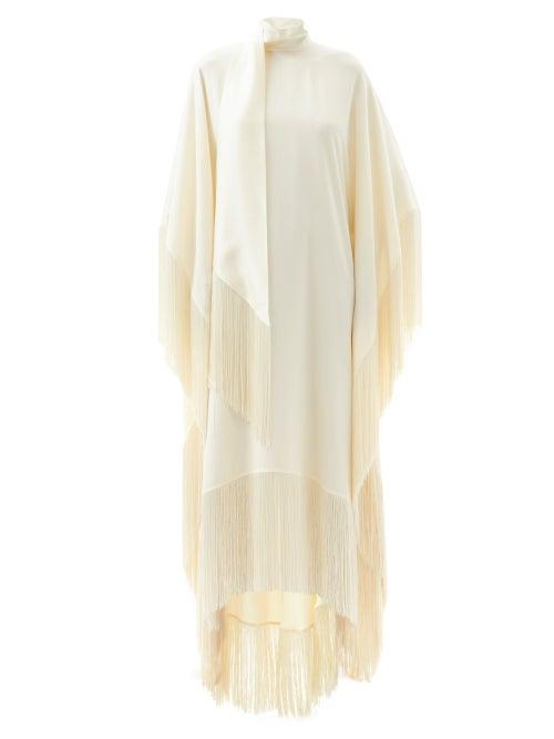 Taller Marmo - Mrs Ross Forever Fringed-crepe Gown - Womens - Ivory