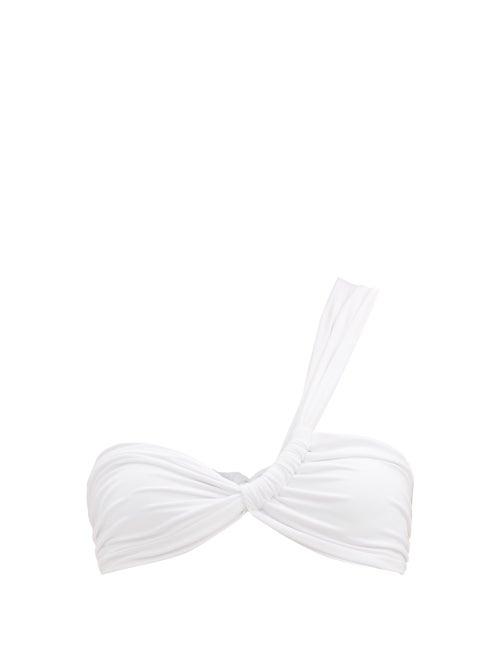 Matchesfashion.com Sara Cristina - Narcissus One-shoulder Jersey Bikini Top - Womens - White