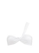 Matchesfashion.com Sara Cristina - Narcissus One-shoulder Jersey Bikini Top - Womens - White