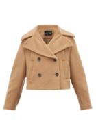 Matchesfashion.com Proenza Schouler - Double Breasted Felted Cropped Pea Coat - Womens - Camel