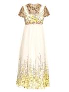 Giambattista Valli Floral-embroidered Silk-chiffon Midi Dress