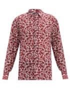 Matchesfashion.com 73 London - Paisley-print Silk-crepe De Chine Shirt - Mens - Red Multi