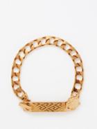 Versace - La Greca Motif-engraved Chain Bracelet - Mens - Yellow Gold
