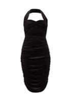 Matchesfashion.com Norma Kamali - Bill Sweetheart Neckline Velvet Dress - Womens - Black