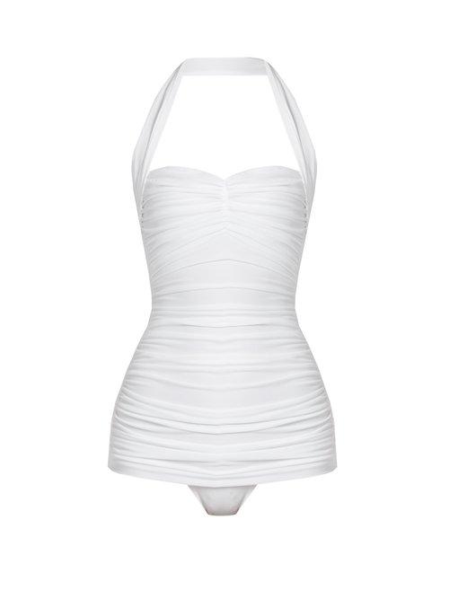 Matchesfashion.com Norma Kamali - Bill Mio Swimsuit - Womens - White