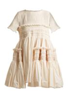 Molly Goddard Lynette Smocked Cotton-poplin Dress