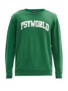 Matchesfashion.com Undercover - Psyworld Cotton-jersey Sweatshirt - Mens - Green