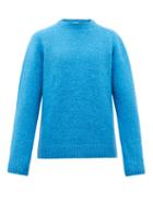 Matchesfashion.com Hope - Compose Slubbed Alpaca Blend Sweater - Mens - Blue
