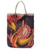 Matchesfashion.com La Prestic Ouiston - Tokyo Floral And Polka Dot Print Silk Bag - Womens - Black Multi