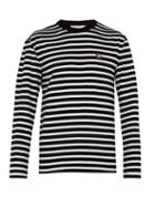 Matchesfashion.com Maison Kitsun - Marin Fox Embroidered Long Sleeved Cotton T Shirt - Mens - Black White