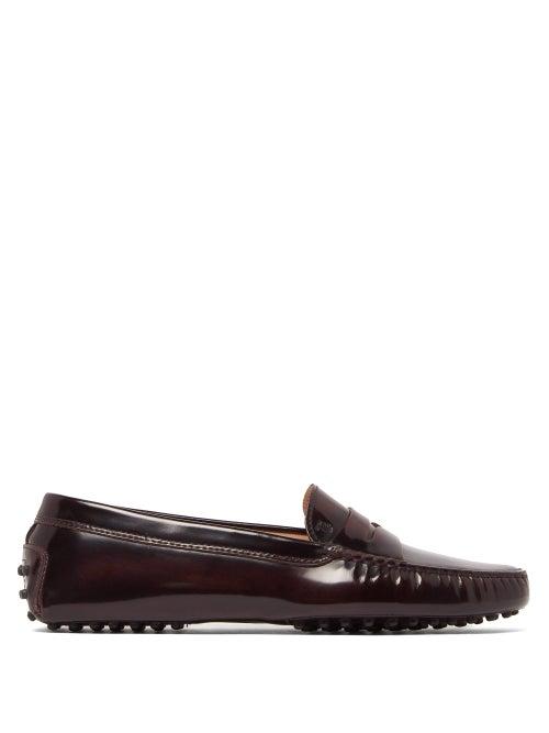Matchesfashion.com Tod's - Gommini Leather Loafers - Womens - Burgundy