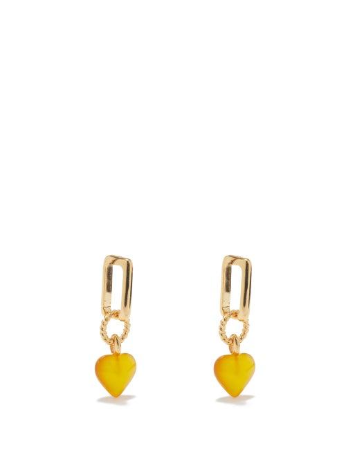 Missoma - Mango Quartz & 18kt Gold-vermeil Drop Earrings - Womens - Orange Gold