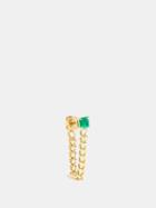 Anita Ko - Emerald & 18kt Gold Single Earring - Womens - Green Multi