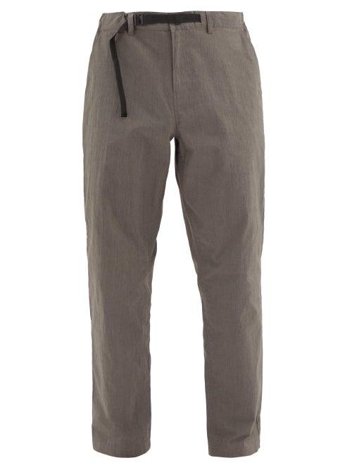 Matchesfashion.com Saturdays Nyc - Shaw Drawstring-waist Cotton-blend Trousers - Mens - Brown