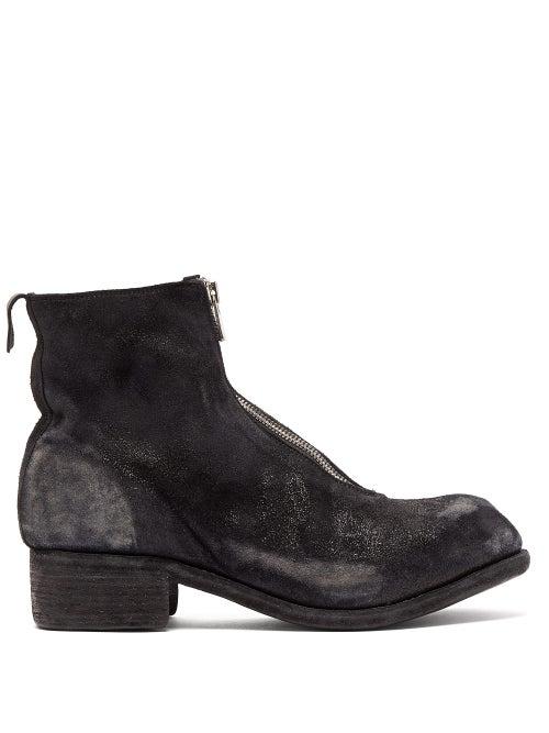 Matchesfashion.com Guidi - Zip-fastening Grained-leather Boots - Mens - Black
