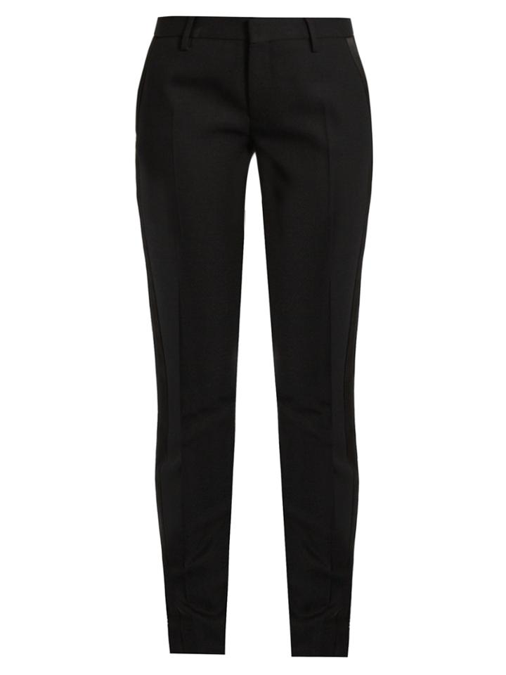 Saint Laurent Le Smoking Skinny Wool Trousers