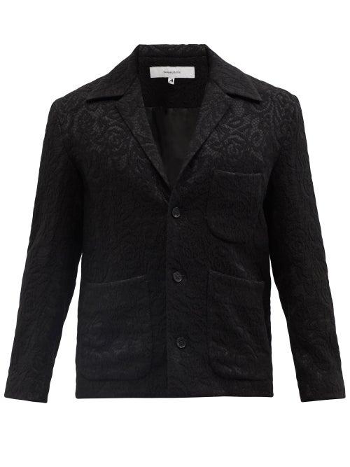 Sasquatchfabrix. - Single-breasted Canvas Suit Jacket - Mens - Black