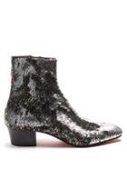 Christian Louboutin Huston Sequin-embellished Ankle Boots