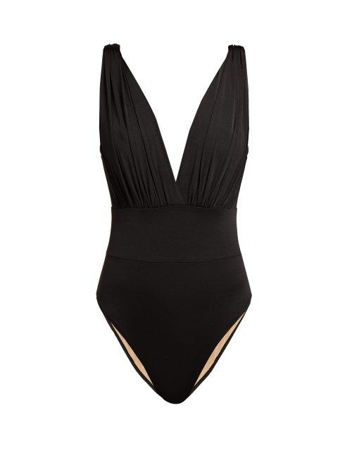 Matchesfashion.com Zeus + Dione - Mykonos Gathered Swimsuit - Womens - Black