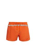 Matchesfashion.com Heron Preston - Reflective Stripe Swim Shorts - Mens - Orange