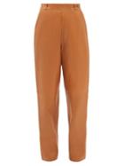 Raey - Straight-leg Leather Trousers - Womens - Tan