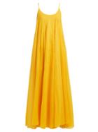 Matchesfashion.com Three Graces London - Mabelle Trapeze Maxi Dress - Womens - Yellow