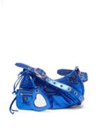 Balenciaga - Le Cagole Xs Metallic-leather Shoulder Bag - Womens - Navy