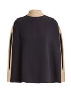 Valentino Cape-sleeve Tie-neck Silk-crepe Blouse