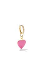 Ladies Jewellery Wilhelmina Garcia - Heart 18kt Gold-vermeil Single Hoop Earring - Womens - Pink Gold