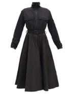 Matchesfashion.com Moncler - Belted Shirt Dress - Womens - Black